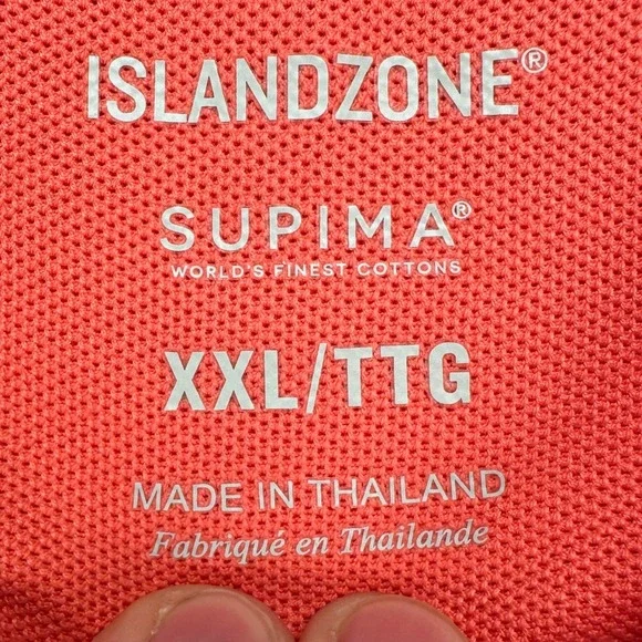 Tommy Bahama Island Zone Polo Shirt Mens 2XL Pink Supima Cotton Blend Logo Rugby